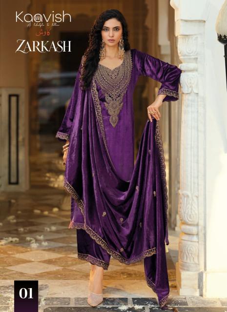 Kaavish zarkash dress material wholesale shops at mangalote